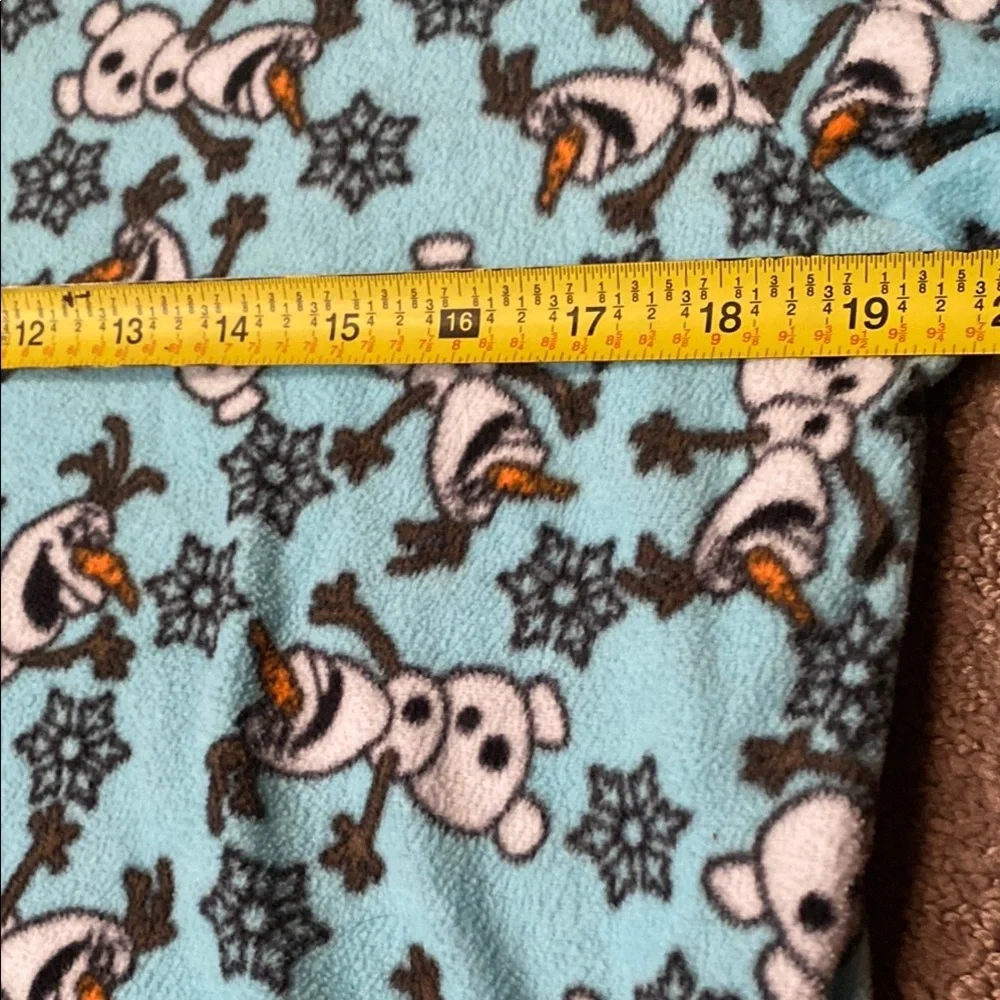 Disney Blue and White Olaf Adult One Piece Footie Pajamas - Picture 8 of 12